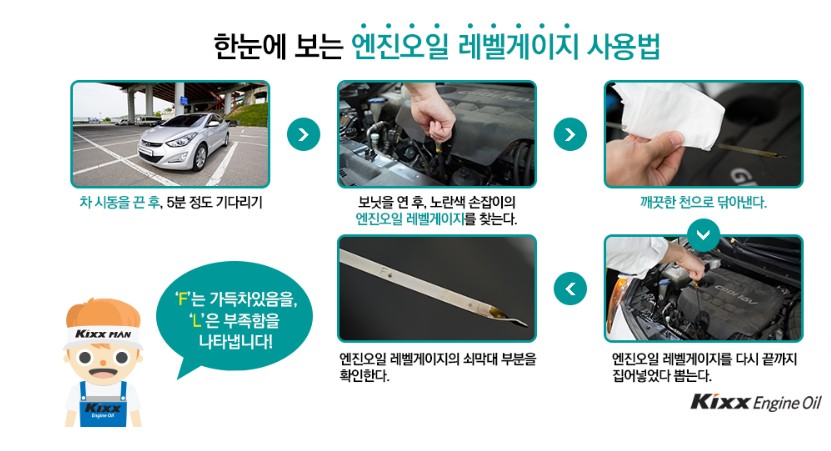 엔진오일 확인하는 방법