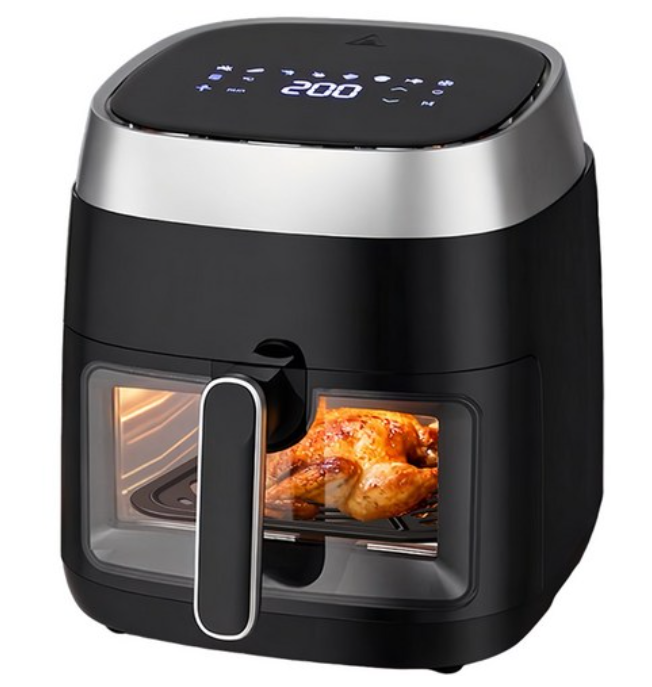 저소음 에어프라이어 8L 시각화 대용량 + 1인 가구부터 가족까지 활용도 높은 주방 필수템