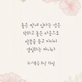 매일성경 묵상과 깨달음(누가복음 8장 1-15절) 씨 뿌리는 자의 비유 말씀_16