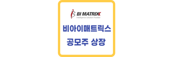 비아이매트릭스 공모주