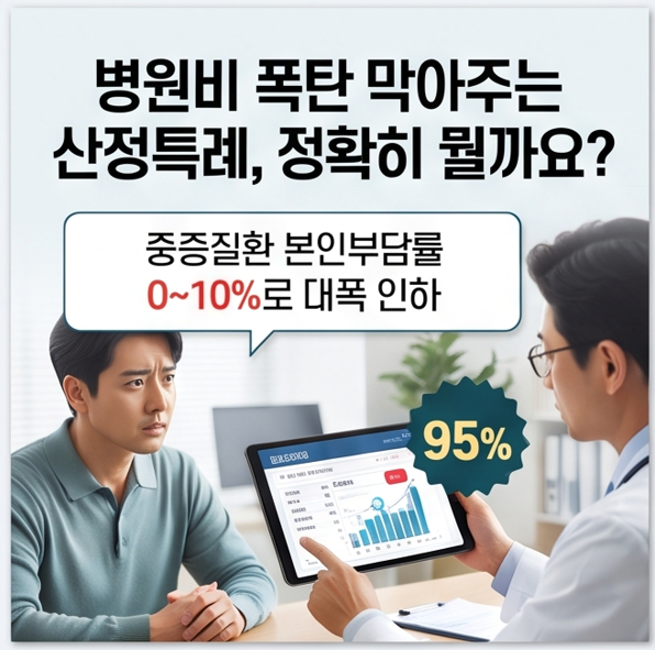 "내 병원비를 나라에서 내준다고?" - 산정특례 대상질환, 혜택, 신청방법 총정리 (본인부담률 인하)