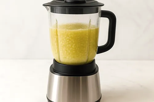 녹두 믹서기에 넣고 갈기