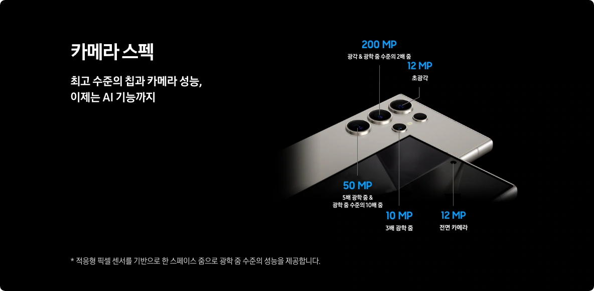 갤럭시 S 24(Galaxy S 24 플러스 울트라 포함)특징 및 이벤트 버튼 페이지
