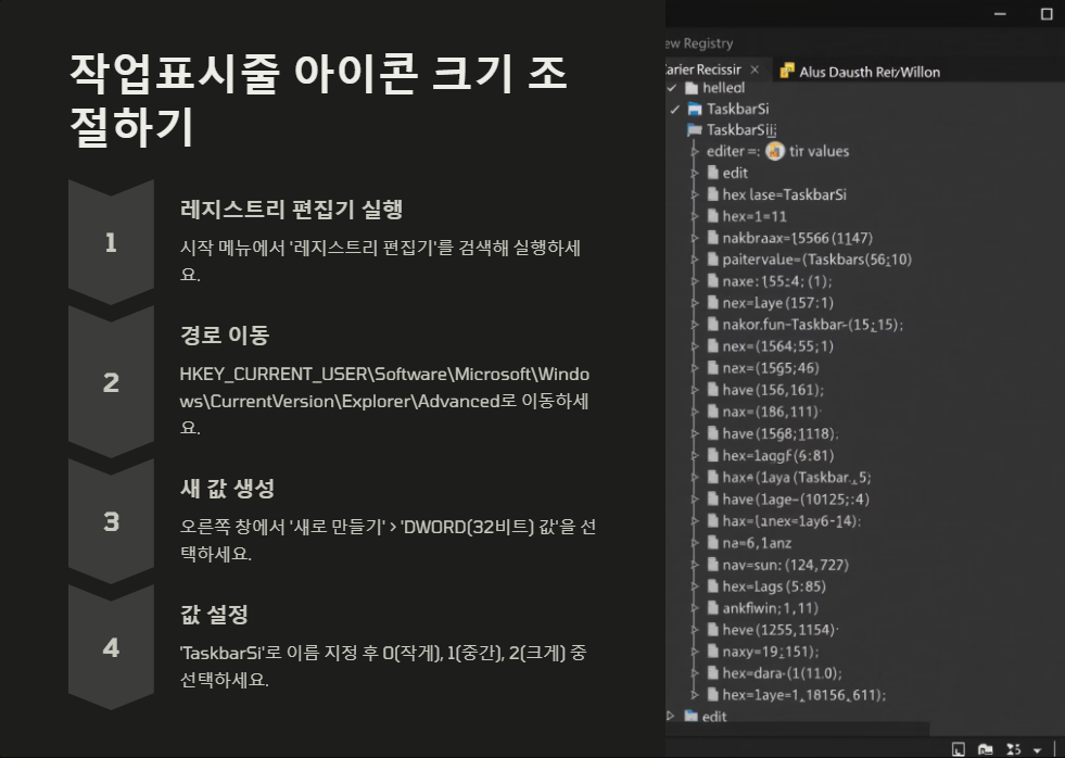 윈도우11에서 작업표시줄 커스터마이징하는 법