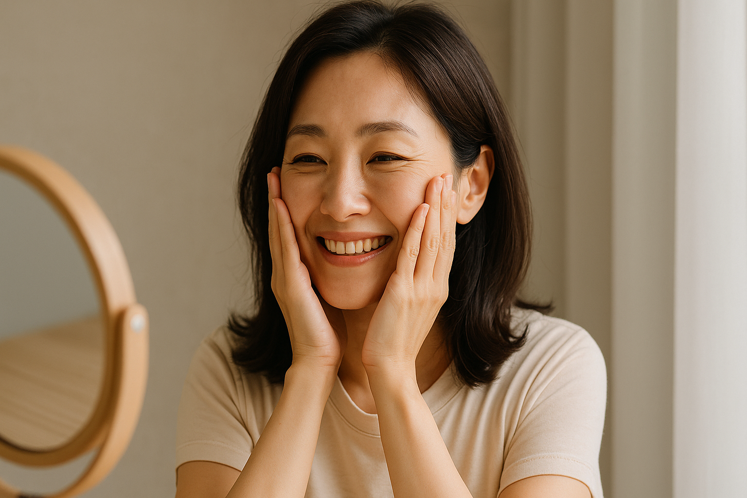 작고 탄력 있는 얼굴을 위한 셀프 리프팅