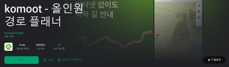 komoot앱 소개