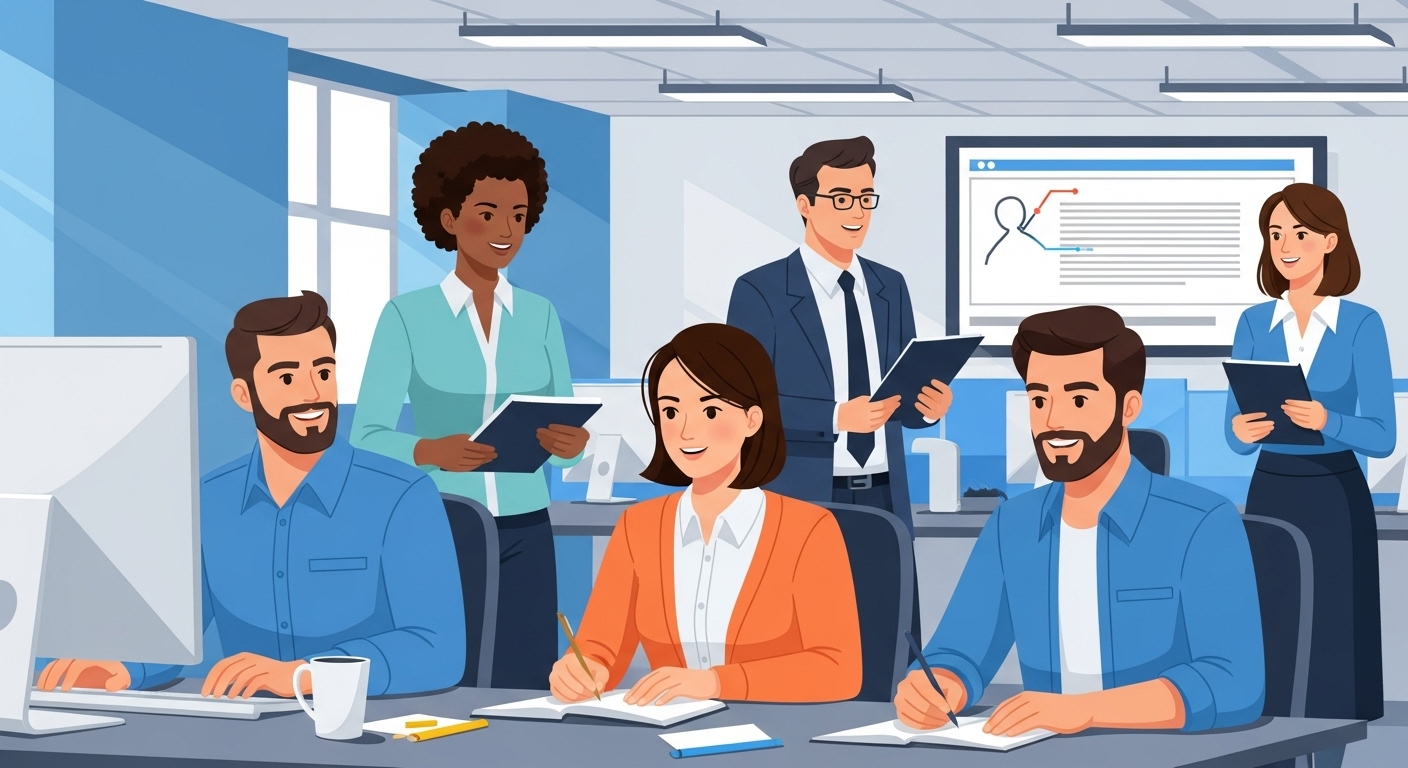 λ΄μΌλ°°μμΉ΄λλ‘ μ§μ
 νλ ¨μ λ°λ μ§μ₯μΈλ€μ λͺ¨μ΅