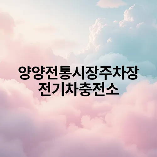 양양전통시장주차장 전기차충전소