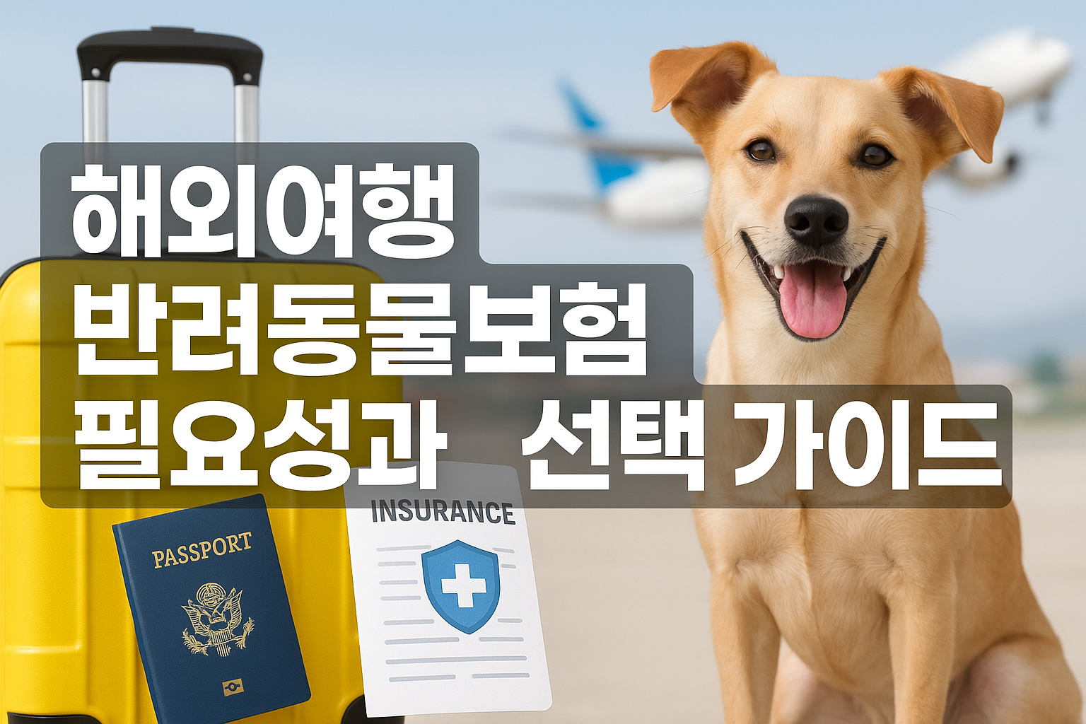 해외여행 시 반려동물보험 필요성과 선택 가이드