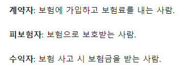 보험 계약자, 피보험자, 수익자