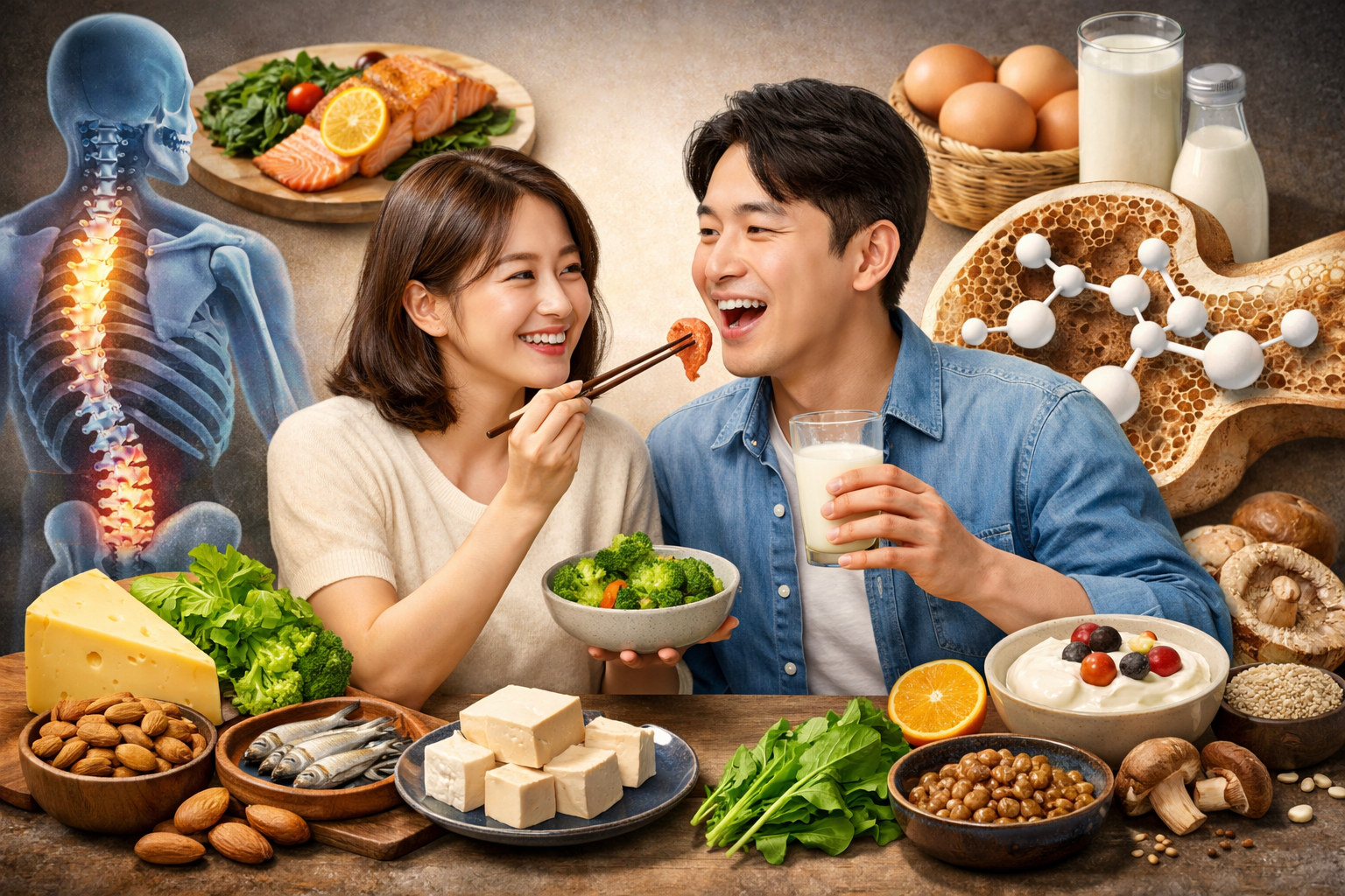 칼슘 흡수 돕는 음식 궁합