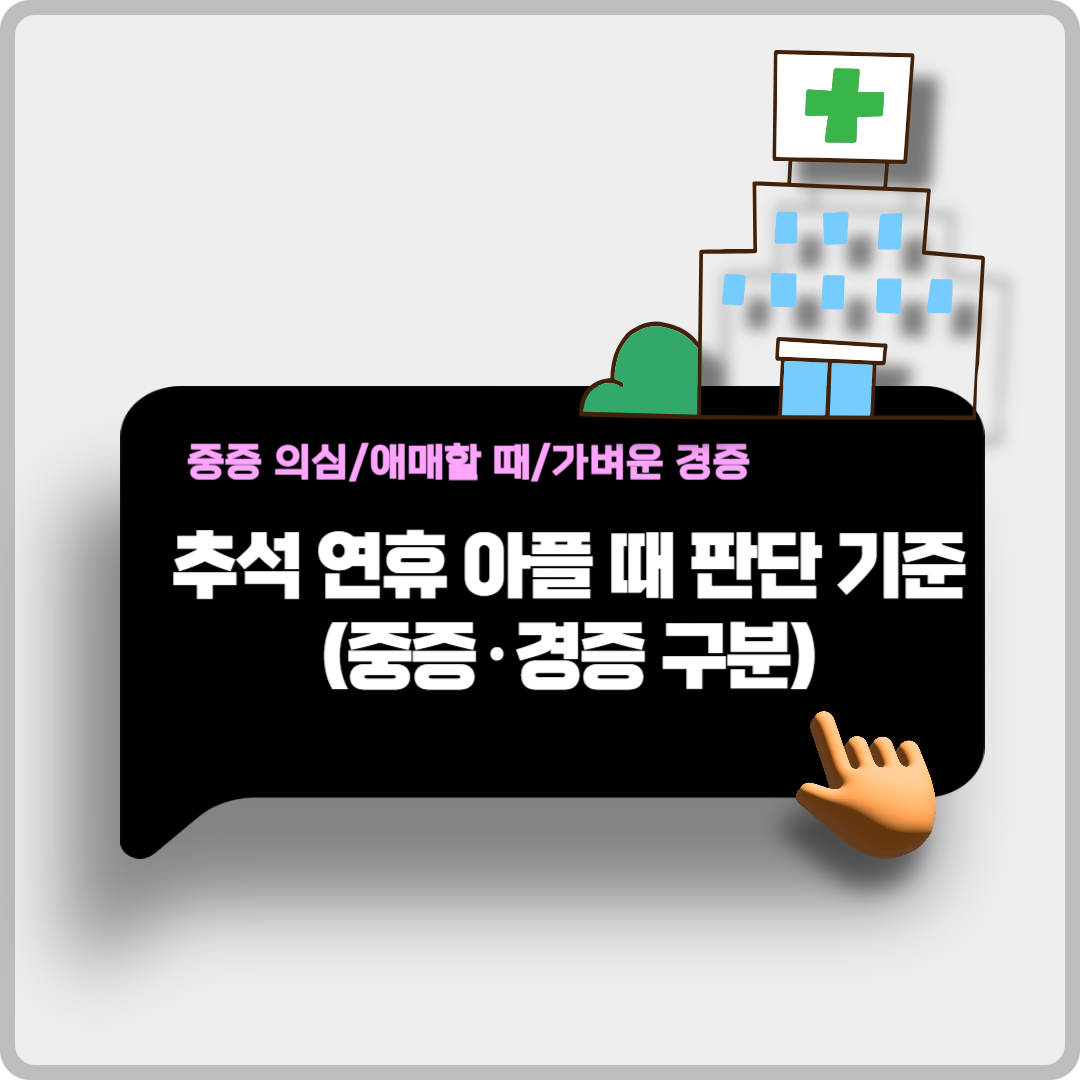 추석 연휴, 문 여는 병원&middot;약국 이미지