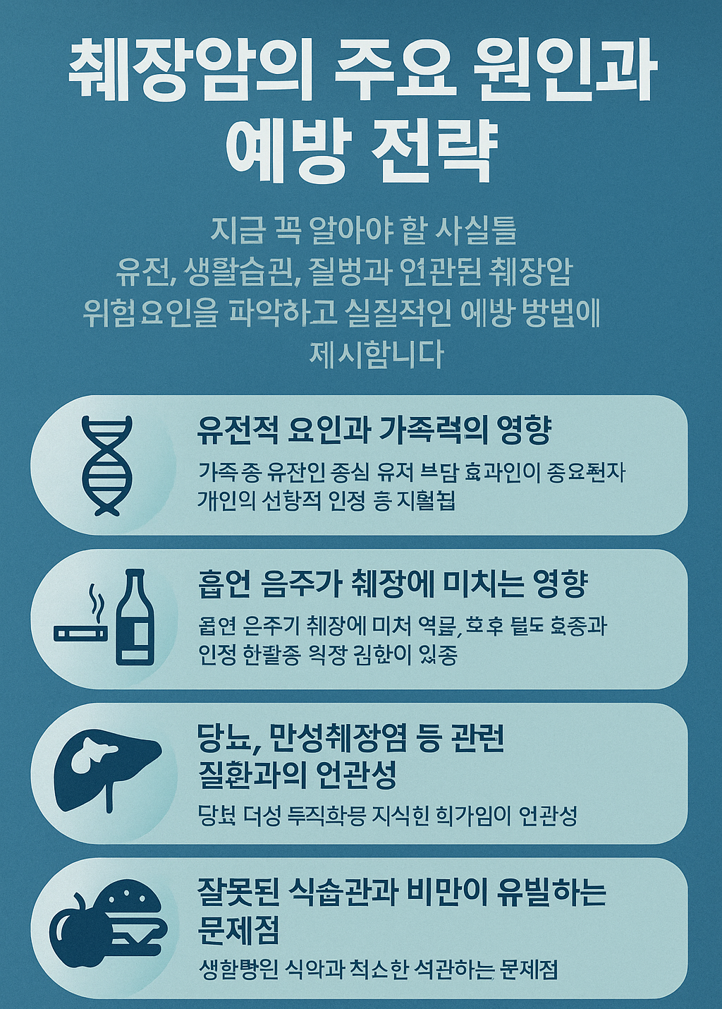 췌장암의 주요원인과 예방전략