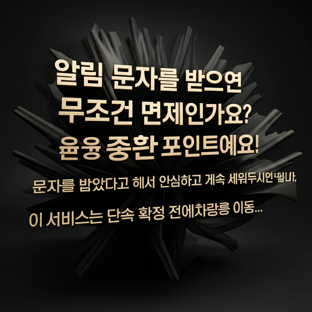 구리시 주정차 단속 알림 운영 시간과..