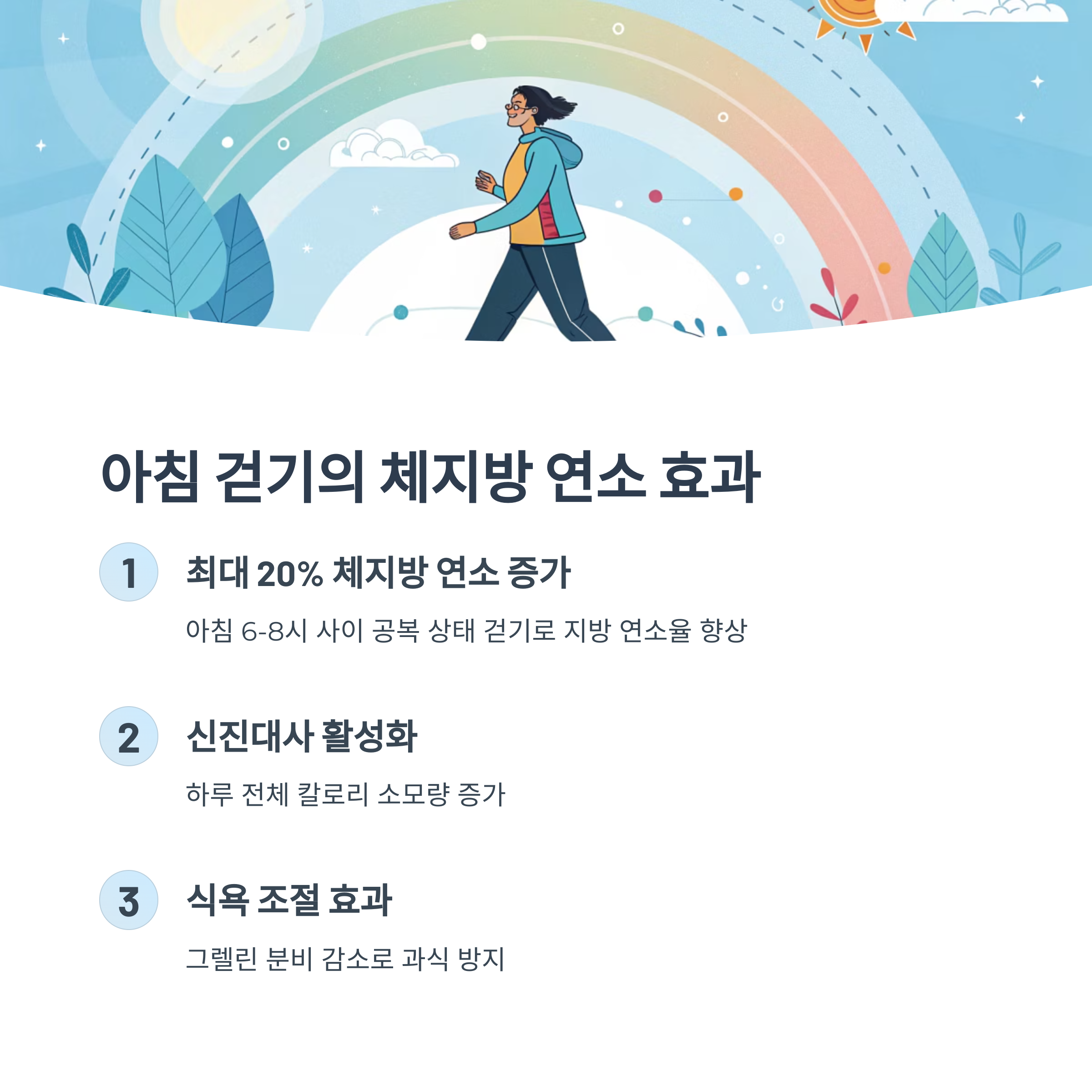 아침 걷기의 체지방 연소 효과
