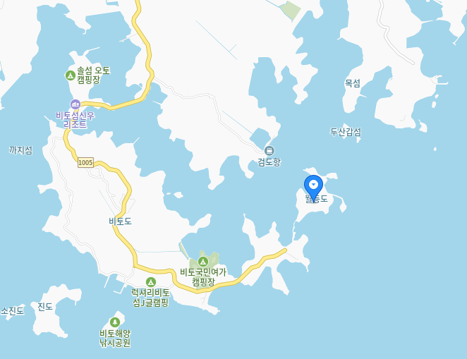 비토섬 지도