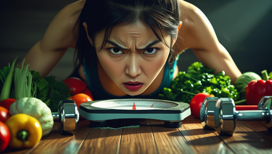 비현실적인 목표와 급격한 칼로리 제한(극단적인 단식 또는 저칼로리 식단)