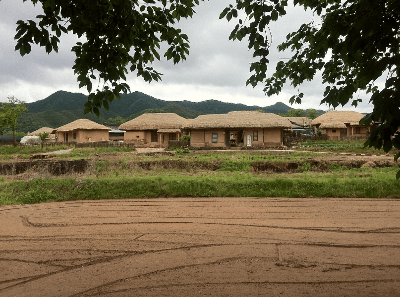 안동 하회마을의 전통 가옥 모습