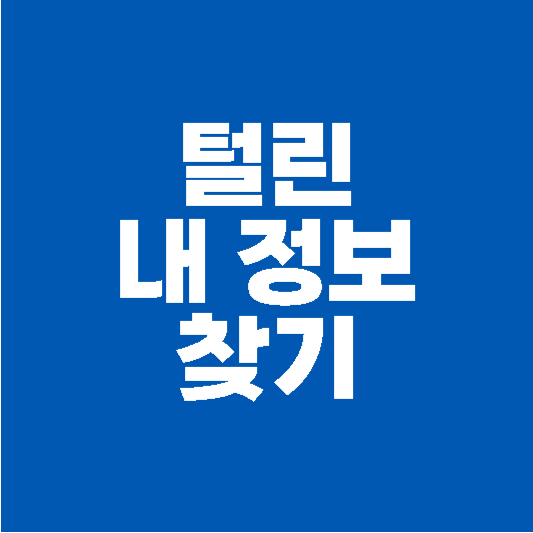 털린 내정보 찾기