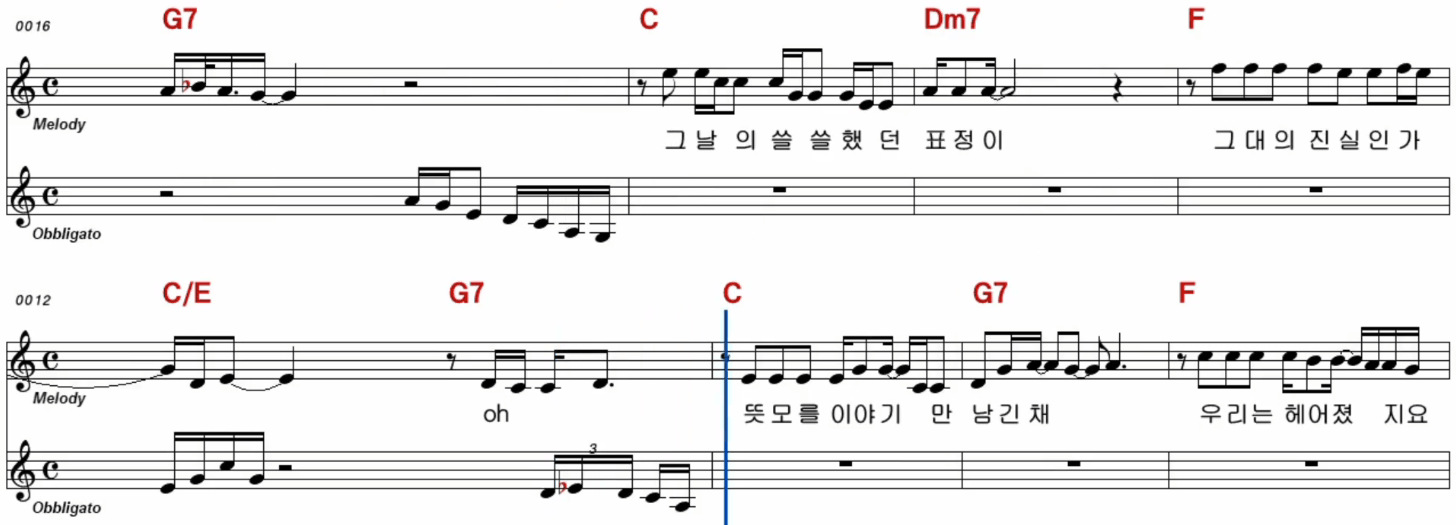 이용 잊혀진 계절 악보