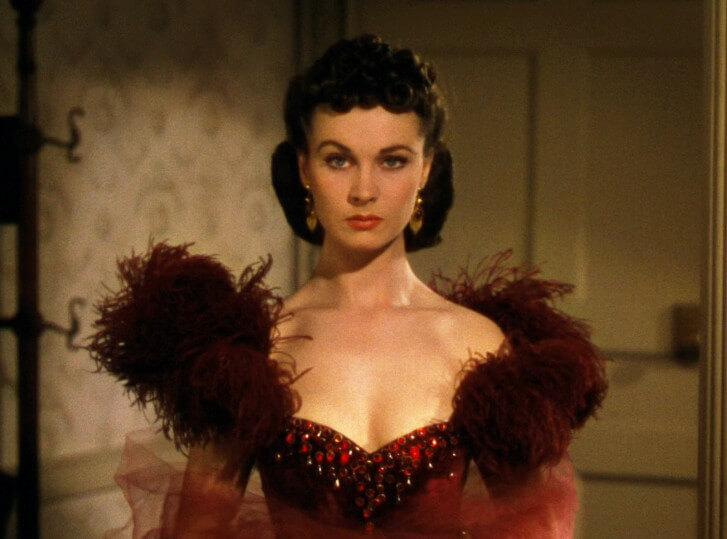 붉은 드레스 입은 스칼렛 오하라