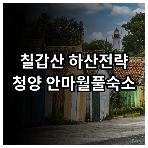 칠갑산 트레킹 하산 전략과 안마의자 ..