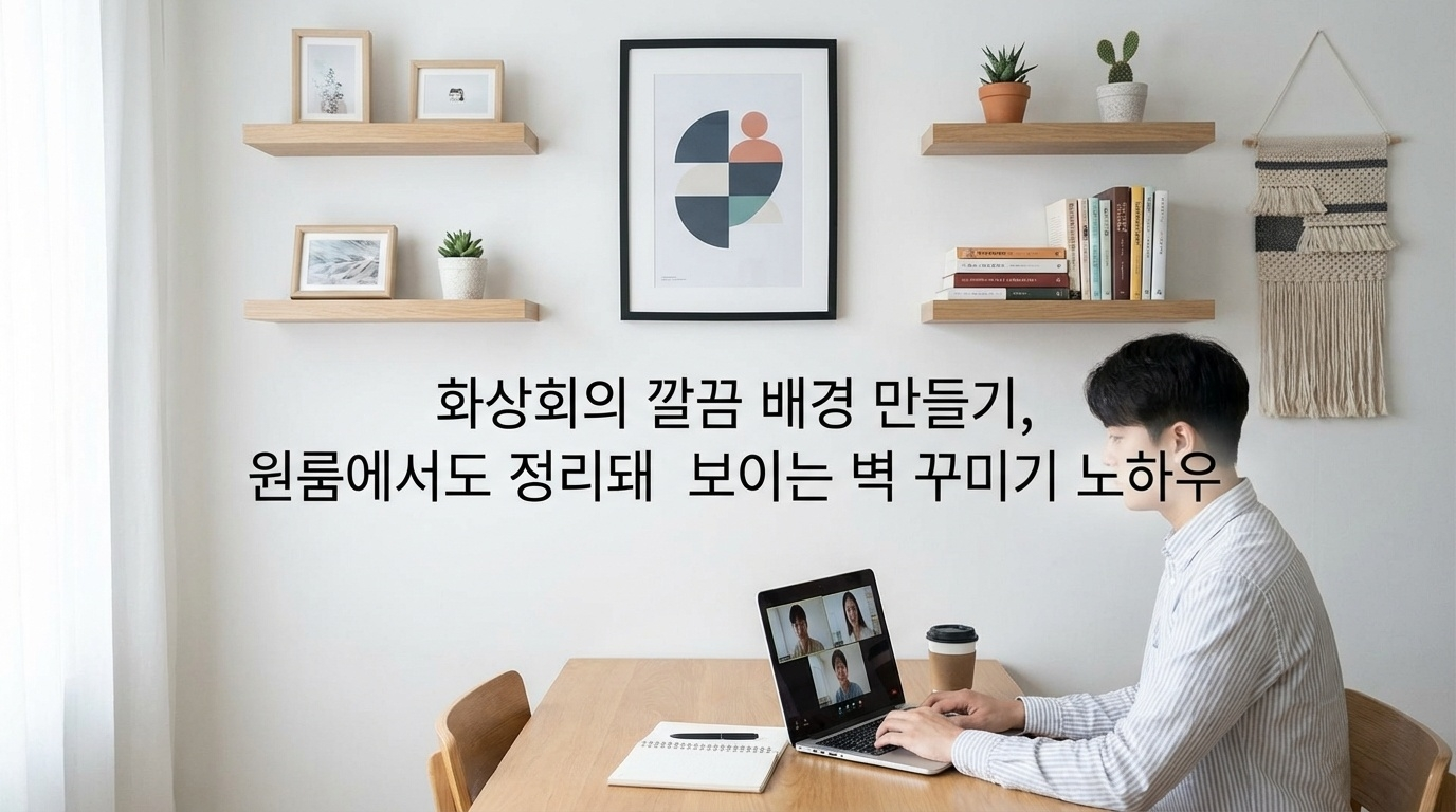화상회의 배경 고민 끝! 원룸에서도 깔끔하고 전문적으로 보이는 벽 꾸미기 노하우. 조명·각도·소품 배치까지 예산별 솔루션 총정리. 실제 사용자 후기와 FAQ 30개 수록. 지금 바로 확인하세요!