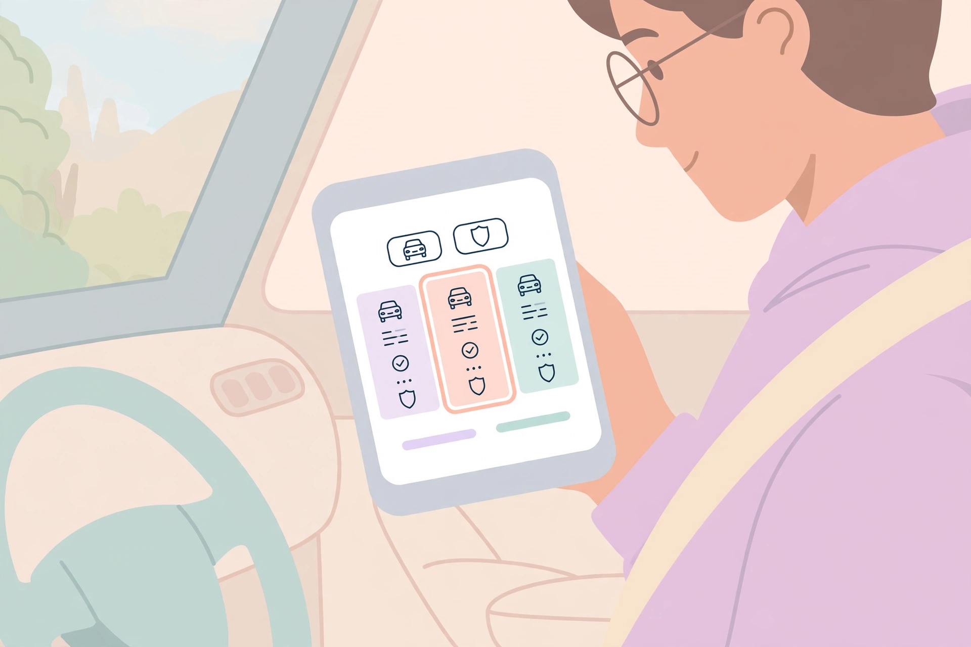 자동차보험 글 이미지 1: 다이렉트 견적 비교하는 운전자