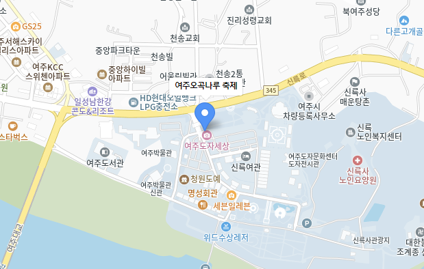 여주 오곡나루 축제 지도