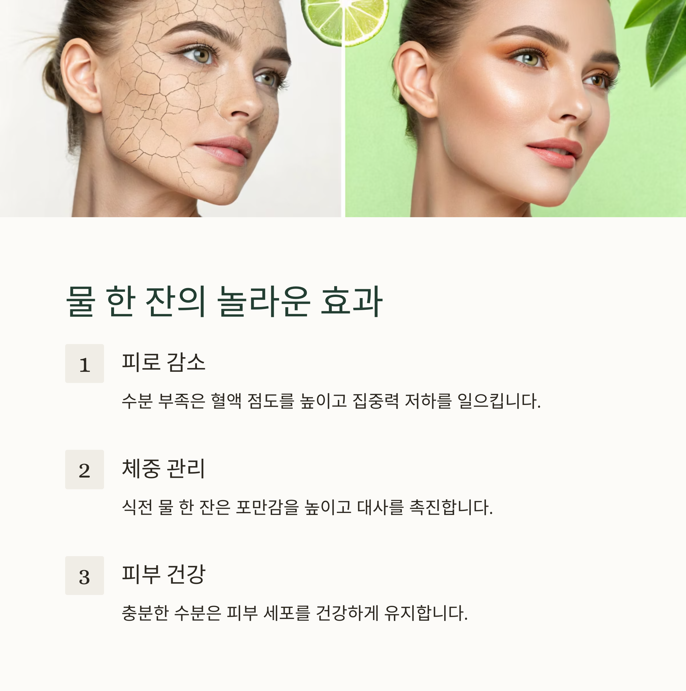 물 한 잔의 놀라운 효과
