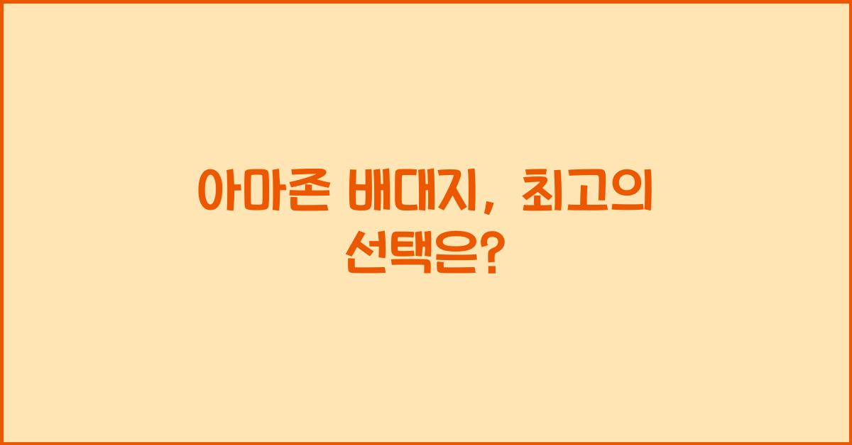 아마존 배대지
