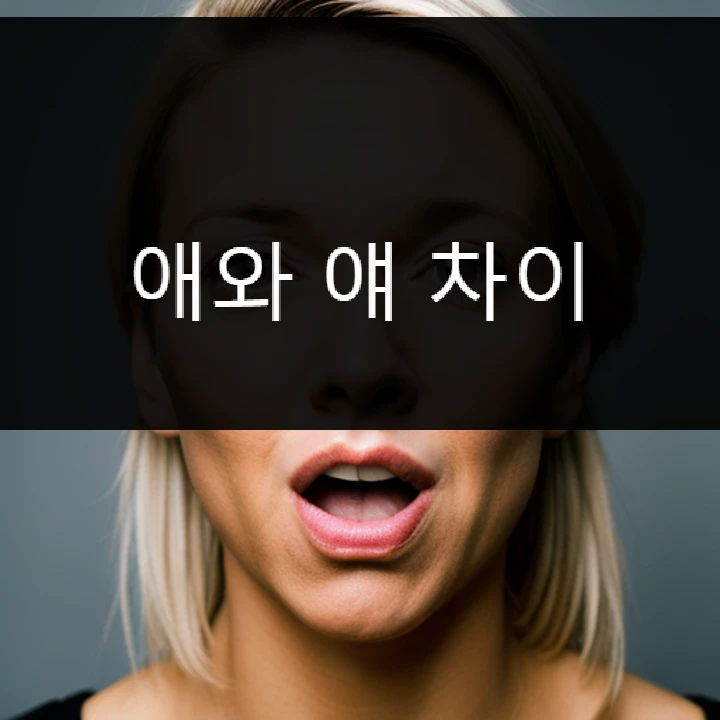 애와 얘의 차이점
