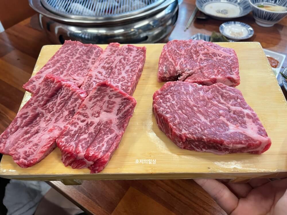 수원 영통 맛집 영포화로 - 추가 주문한 등심과 살치살