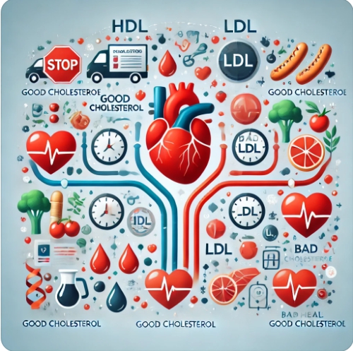 HDL과 LDL에 대해 표현한이미지