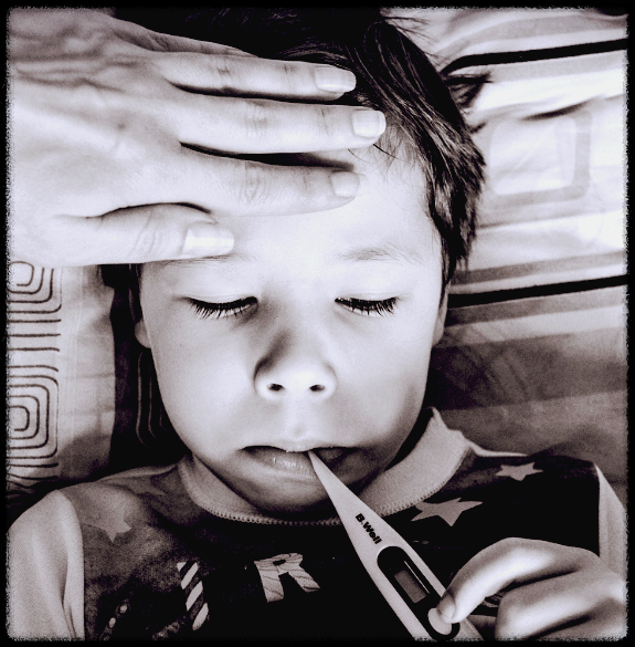 고열-체온계-아이