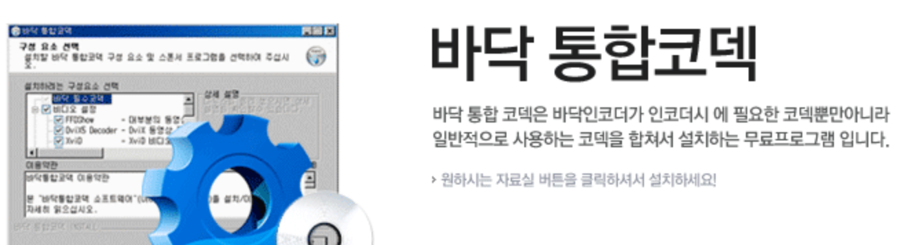 바닥통합코덱 다운로드 무료 바로가기 동영상이 안나올 때 해결 방법