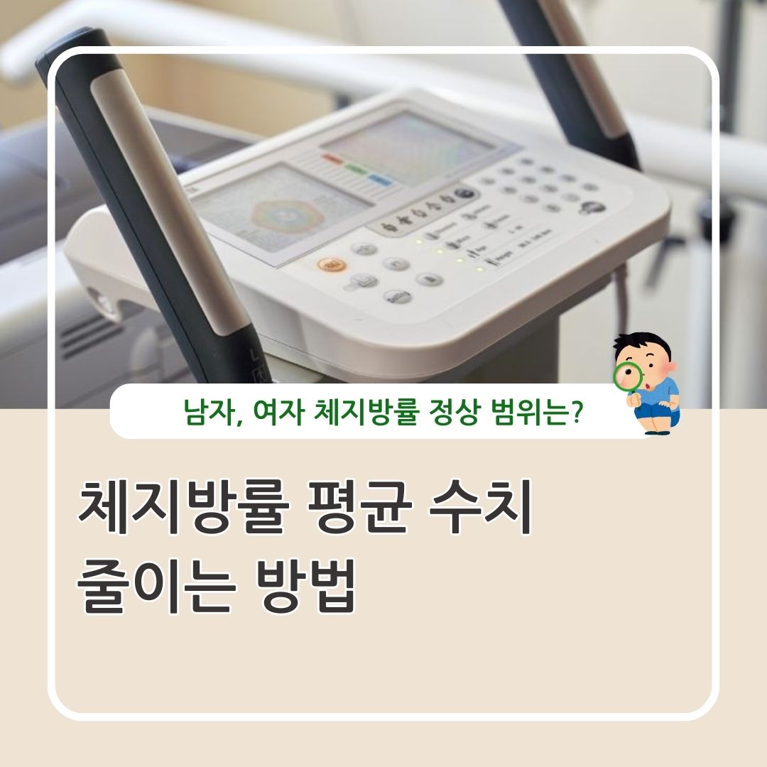 남자 여자 체지방률 정상 수치 와 체지방 줄이는 법 정리