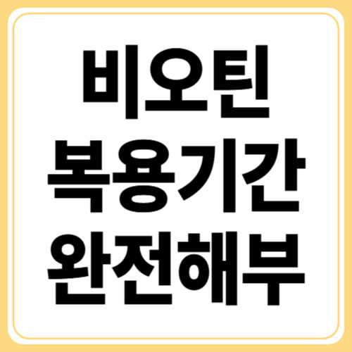 비오틴은 얼마나 먹어야 효과 있을까? 복용 기간 완전 해부