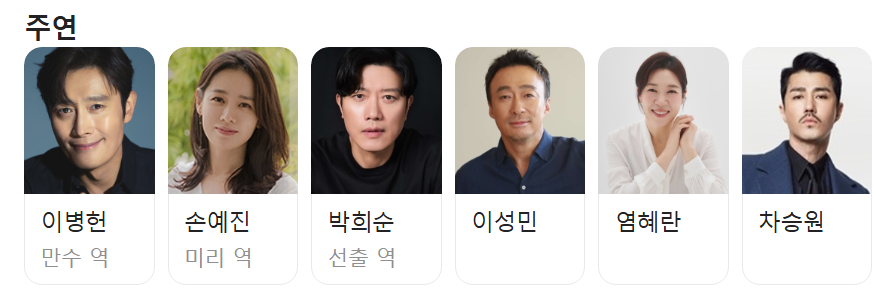 어쩔수가없다 출연진