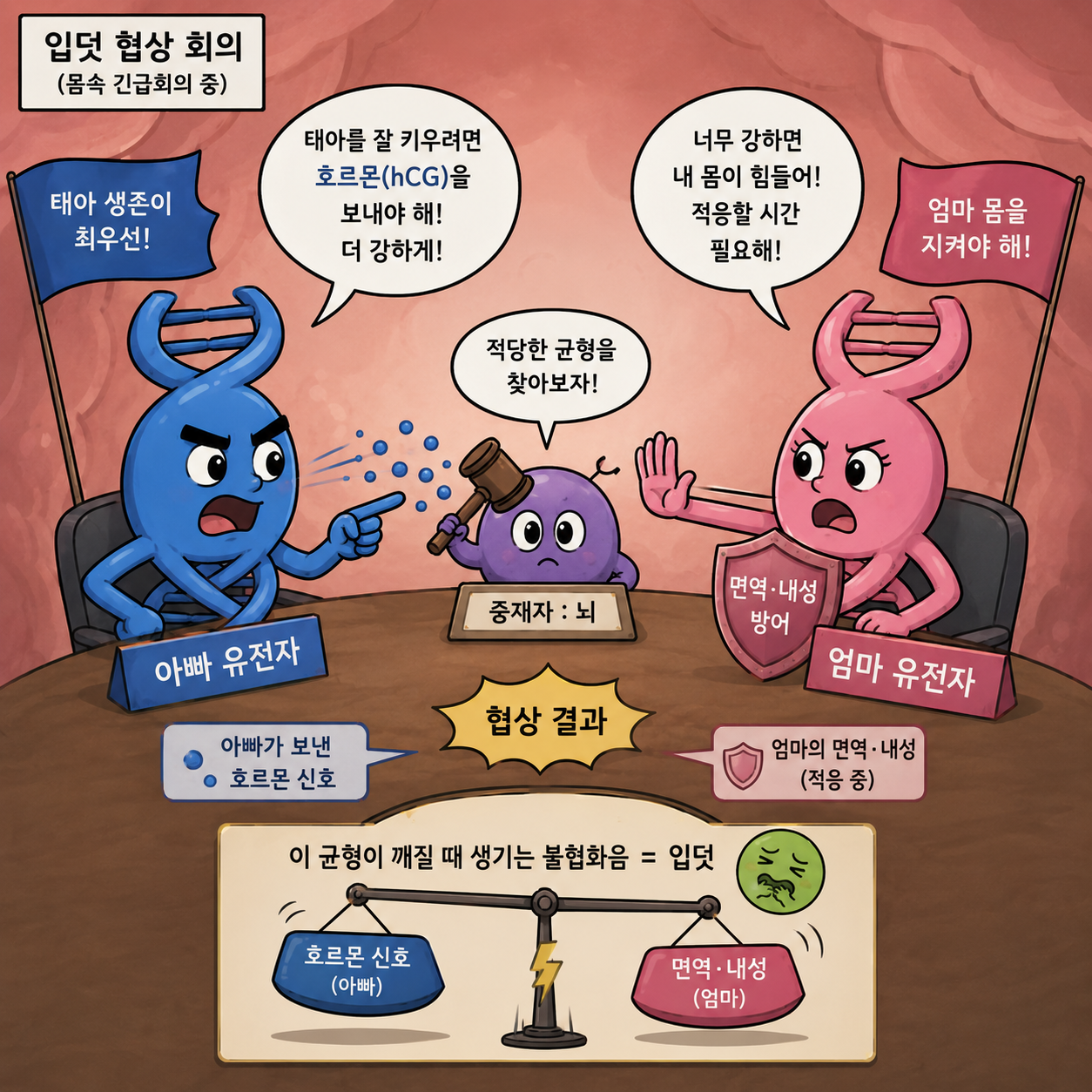 아빠와 엄마가 몸속에서 벌이는 협상