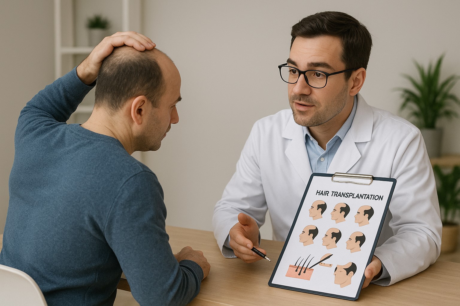 모발이식 상담 관련 aI이미지