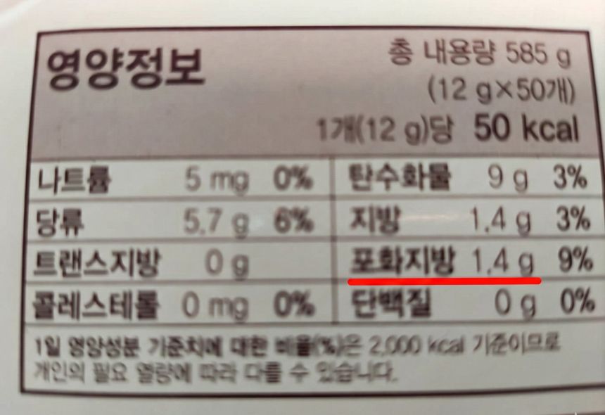 믹스커피 영양성분표 포화지방 1.4g 함량과 프림의 위험성
