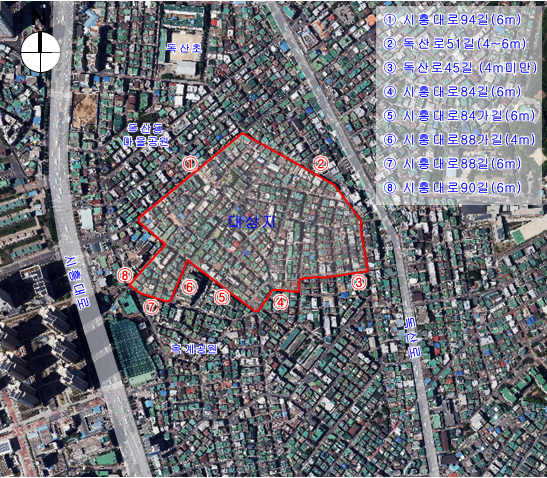 (금천구) 독산동 1072일대 서울시 주택 재개발 후보