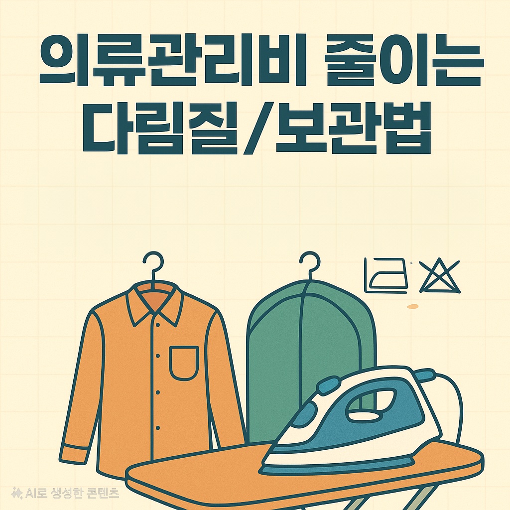 의류 관리비 줄이는 다림질/보관법