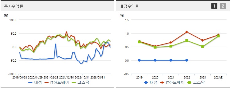 태성 주가,배당 수익률