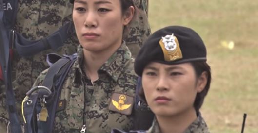 깡미가 전투복을 입고 있다.