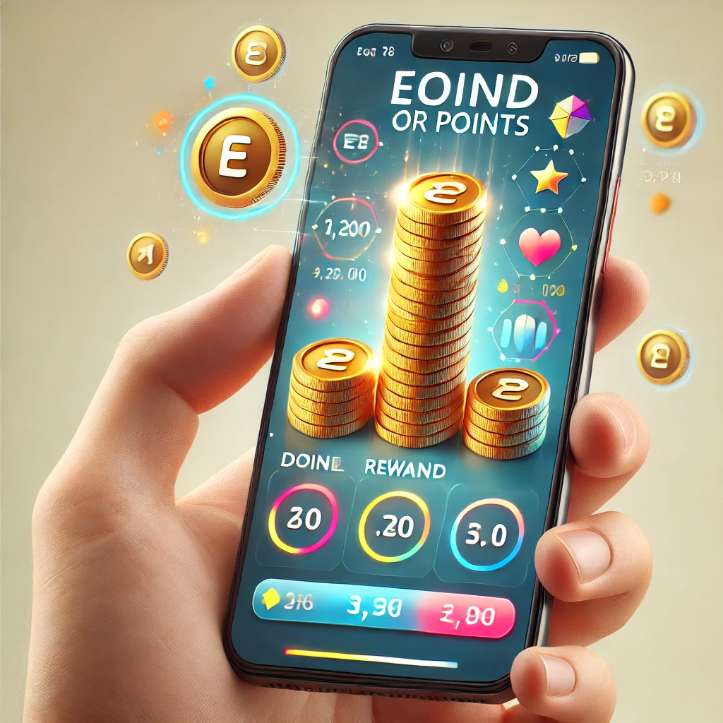 핸드폰에 적립금이 쌓이는 이미지