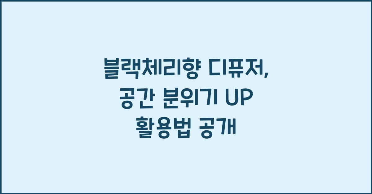 블랙체리향 디퓨저