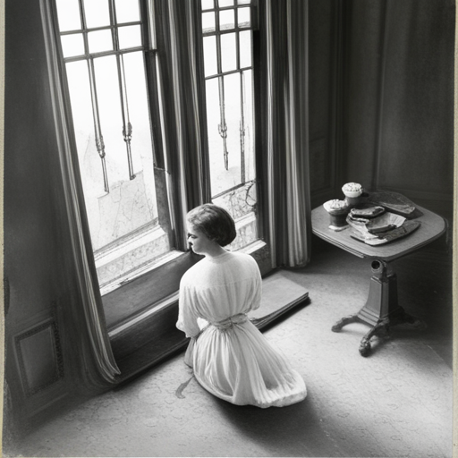 창밖을 내다보는 모습