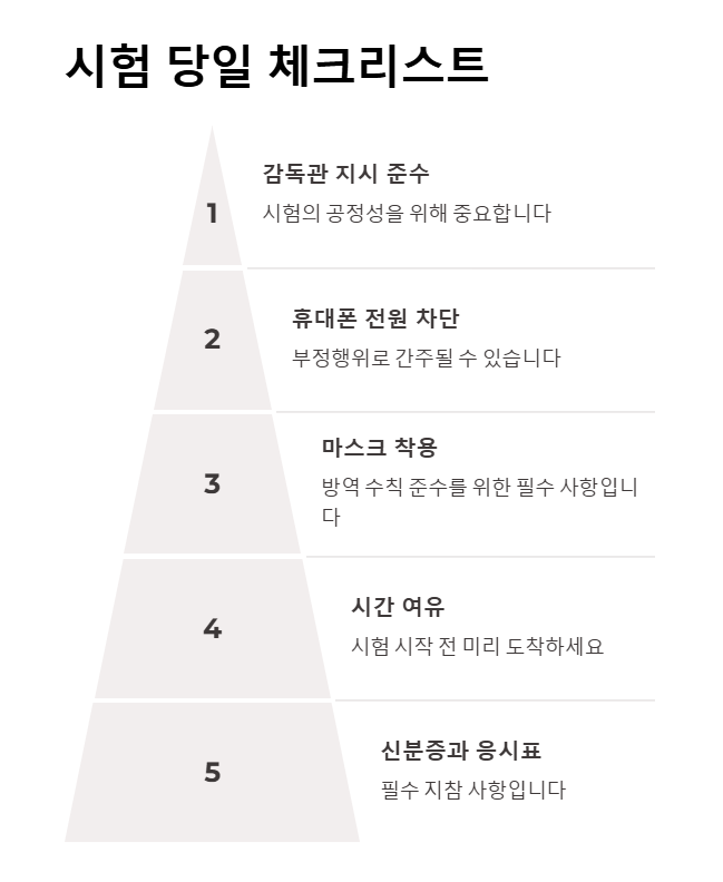 경찰공무원 필기 시험당일 체크사항